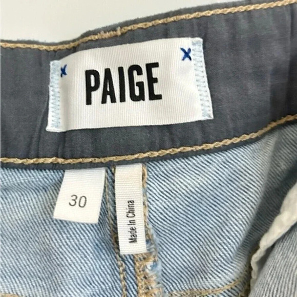 PAIGE High Rise Distressed Denim Mini Skirt Y2K Western Coastal Cowgirl size 30 - Picture 8 of 9
